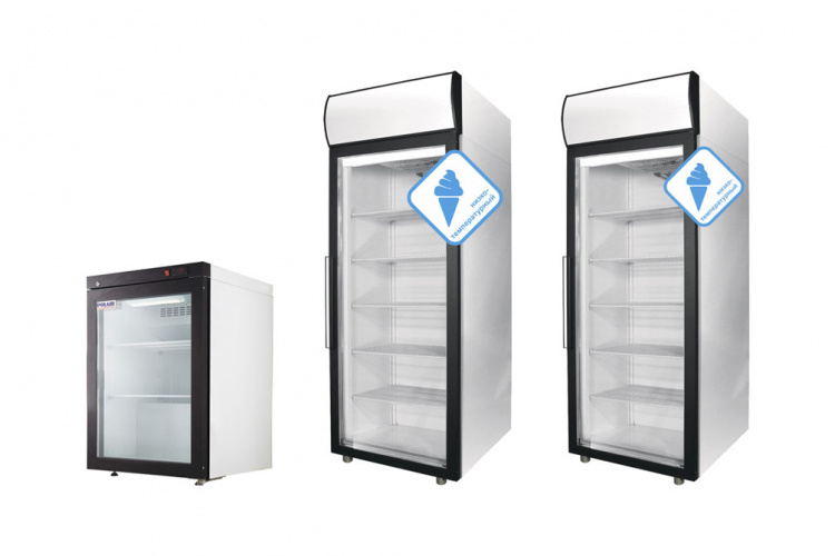 Новинка! Морозильные шкафы POLAIR со стеклянными дверьми