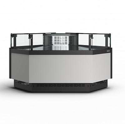 Витрина холодильная Carboma BAVARIA 4 GC110 VM-5-2 внешний угол открытая (версия 2.0) 9006-9005 на сайте Белторгхолод