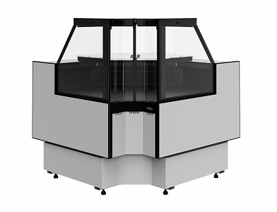 Витрина холодильная Carboma PALM 3 GC95 VM-6-1 внутренний угол (версия 2.0) 9006-9005 на сайте Белторгхолод