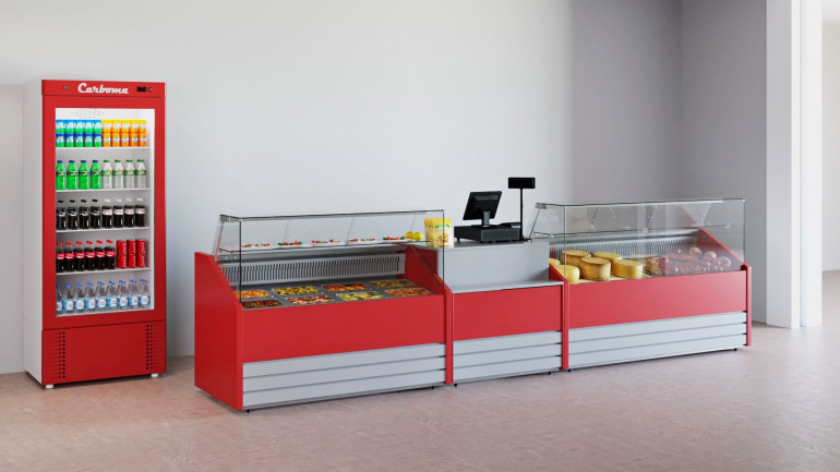 Новинка! Гастрономические витрины Carboma COLORE