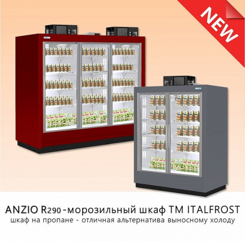 Новинка Italfrost! Морозильный шкаф ANZIO R290 на пропане