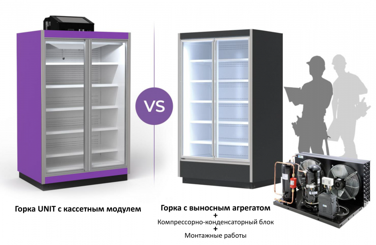 Новинка! Пристенная холодильная витрина Cryspi с кассетным модулем