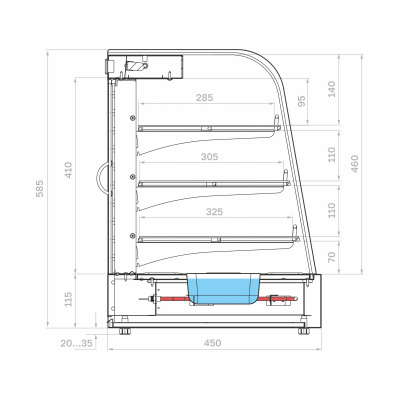 Витрина тепловая Carboma ASIA 2 A45 HWB 0,9-1 на сайте Белторгхолод