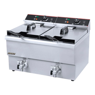 Фритюрница Airhot EF12+12 с краном на сайте Белторгхолод