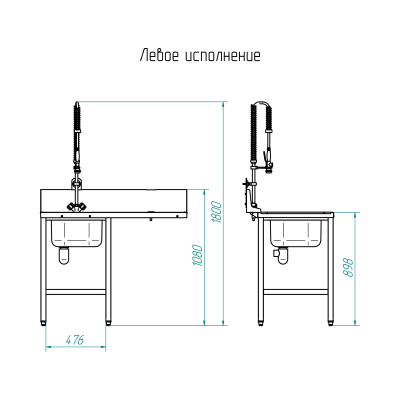 Стол предмоечный Abat СПМФ-7-1