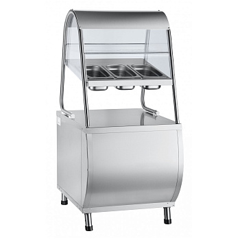 Прилавок для столовых приборов Abat ПСПХ-70М с хлебницей