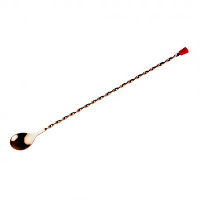 Ложка барная 35 см с кнопкой, медная Madan Metals на сайте Белторгхолод