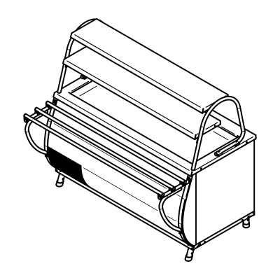 Прилавок холодильный Abat ПВВ(Н)-70М-01-НШ