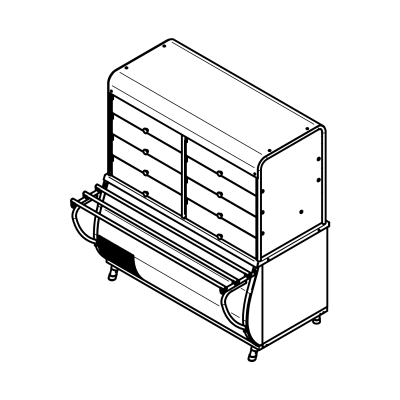 Прилавок-витрина холодильный Abat ПВВ(Н)-70М-С-ОК