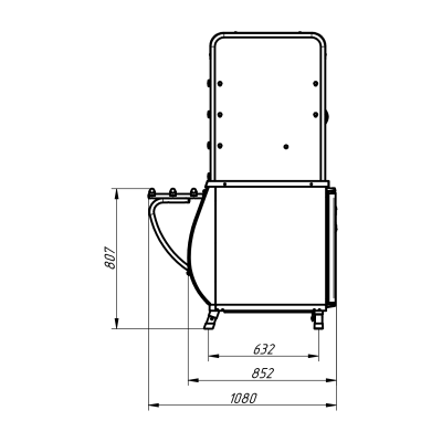 Прилавок-витрина холодильный Abat ПВВ(Н)-70М-С-ОК
