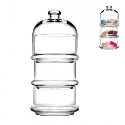 Десертница трёхъярусная c крышкой Pasabahce Villa Patisserie 505 мл на сайте Белторгхолод