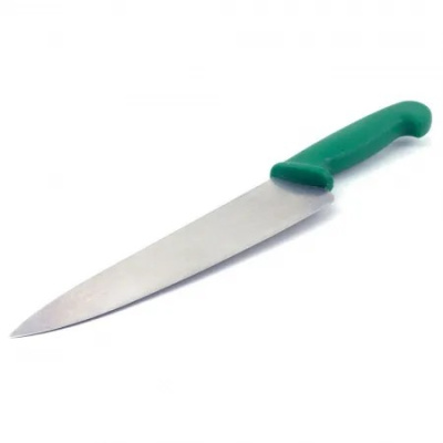 Нож поварской 25см широкий зеленая ручка DALI на сайте Белторгхолод