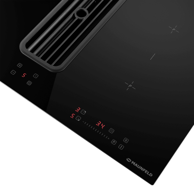 Индукционная варочная панель с интегрированной вытяжкой MAUNFELD AVSI804SBH на сайте Белторгхолод