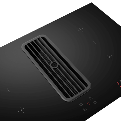 Индукционная варочная панель с интегрированной вытяжкой MAUNFELD AVSI804SBH на сайте Белторгхолод