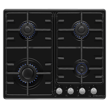  Газовая варочная панель MAUNFELD EGHE.64.3STS-EB на сайте Белторгхолод