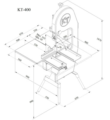 Ленточная пила KT KT-400 на сайте Белторгхолод
