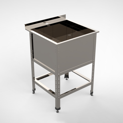 Ванна моечная сварная ХотКолд Эконом односекционная 400×400×850 (каркас разборный) на сайте Белторгхолод