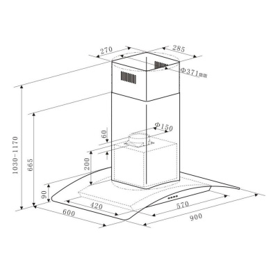 Кухонная вытяжка MAUNFELD Ancona PlusA Isla 90 нержавеющая сталь на сайте Белторгхолод