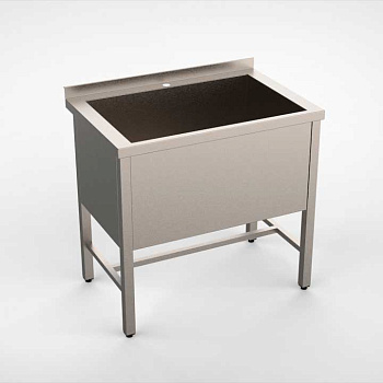  Ванна моечная сварная ХотКолд Люкс односекционная 1000×500×850 (каркас сварной) на сайте Белторгхолод