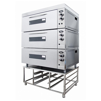 Жарочно-пекарский шкаф Гриль Мастер ШЖЭ/3 (секционный краш. металл + нерж. сталь) (арт. 22116к)