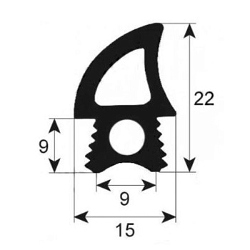  Уплотнитель резиновый для дверей UNOX ЧБ на сайте Белторгхолод