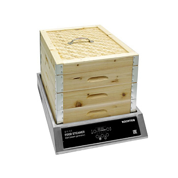  Пароварка настольная с квадратными деревянными корзинами Kocateq ES4WS на сайте Белторгхолод