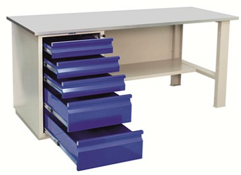  Верстак металлический однотумбовый WD-5 без экрана L=140 на сайте Белторгхолод