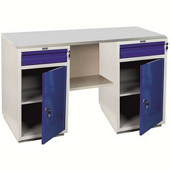  Верстак металлический двухтумбовый WD-2+WD-2 без экрана L=160 на сайте Белторгхолод