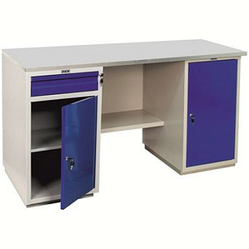  Верстак металлический двухтумбовый WD-2+WD-1 без экрана L=180 на сайте Белторгхолод