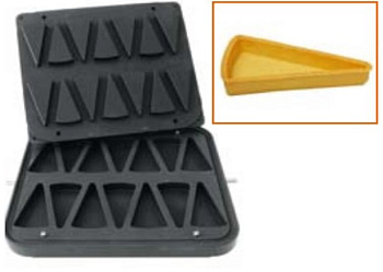  Форма Kocateq DH Tartmatic Plate 44 для 14 треугольных тарталеток 110*60 мм на сайте Белторгхолод