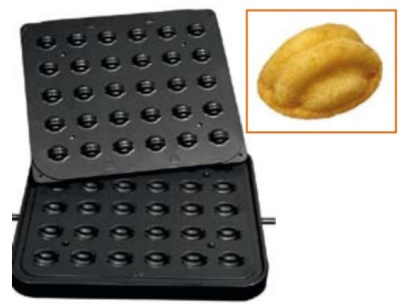 Форма Kocateq DH Tartmatic Plate 23 для 30 тарталеток в виде орешков 42*35 мм на сайте Белторгхолод