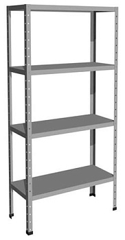  Стеллаж архивно-складской металлический 1500х700х400, 4 полки (нагрузка на полку - 150 KG) на сайте Белторгхолод
