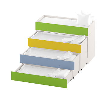  Тумба-кровать детская 4-х ярусная ДУ-К4 на сайте Белторгхолод