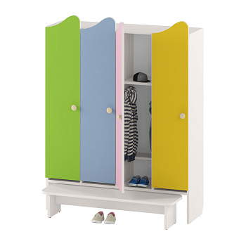  Шкаф для детской одежды четырехдверный ДУ-ШР4-2 на сайте Белторгхолод