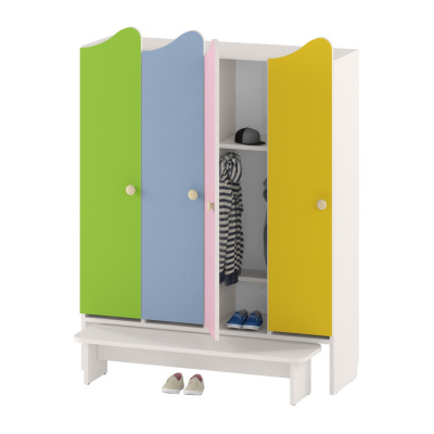 Шкаф для детской одежды четырехдверный ДУ-ШР4-2 на сайте Белторгхолод