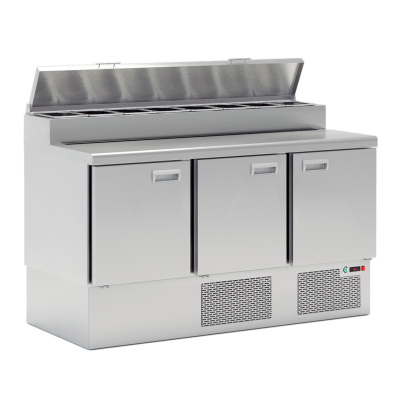 Холодильный стол для салатов (саладетта) LARK PZE1-111GN (1485х700, 8хGN1/3)