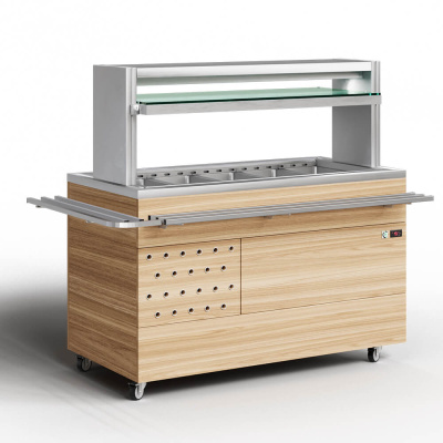 Фуд-бар Pelican SM 1500x750 с двойной направляющей для подносов на сайте Белторгхолод