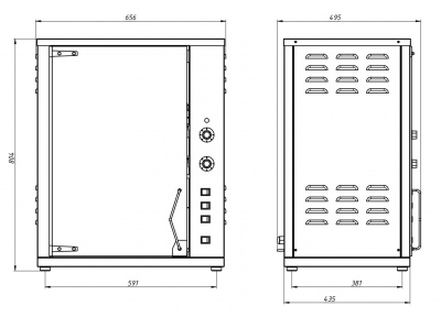 Гриль электрический Гриль Мастер карусельный Ф3КМЭ(в) (с витриной, 8 тушек) (арт. 21200) на сайте Белторгхолод