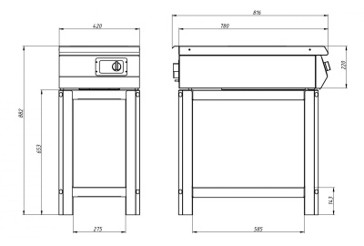 Плита индукционная Гриль Мастер Ф1ИП/800 (для WOK сковород, с краном для залива) (арт. 60006) на сайте Белторгхолод