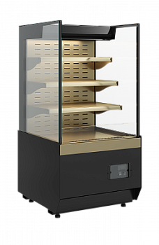 Витрина холодильная Carboma CUBE KC70 VM 0,6-2 STANDARD открытая, горка прямая боковина (версия 2.0) (9005) на сайте Белторгхолод