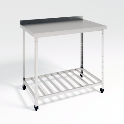 Стол разборный с решётчатой полкой ХотКолд Эконом 2100×700