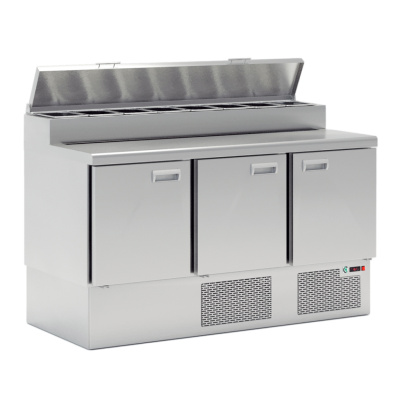 Холодильный стол для салатов (саладетта) LARK PZE1-111GN (1485х700, 8хGN1/3)