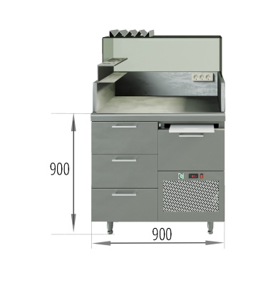 Станция для бургеров холодильная LARK 900×750