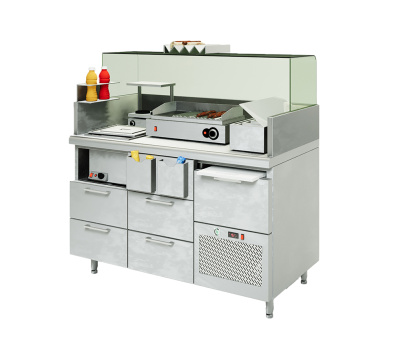 Станция для бургеров холодильная LARK 900×750