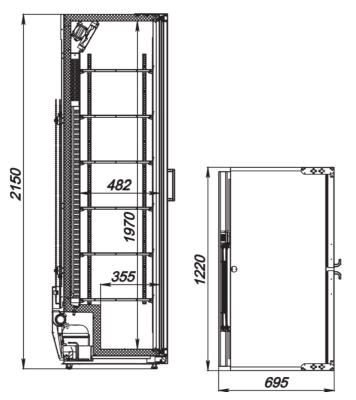 Шкаф холодильный ARKTO Flex-1147-Eco-L-U (-6..+6, с канапе) на сайте Белторгхолод