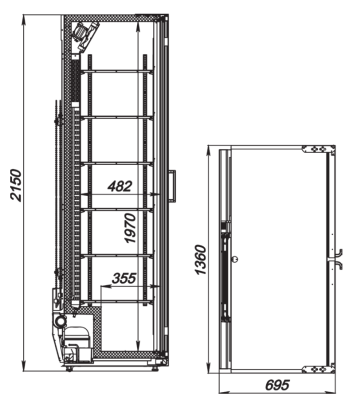 Шкаф холодильный ARKTO Flex-1288-Eco-L-U (-6..+6, с канапе) на сайте Белторгхолод