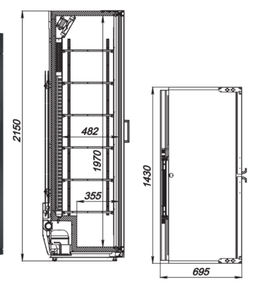 Шкаф холодильный ARKTO Flex-1358-Eco (+1..+10, без канапе) на сайте Белторгхолод