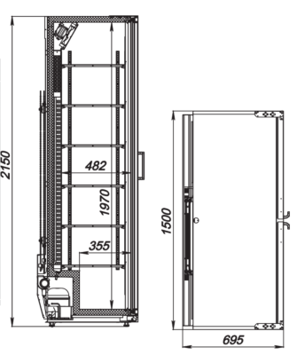 Шкаф холодильный ARKTO Flex-1428-Eco-L-U (-6..+6, с канапе) на сайте Белторгхолод
