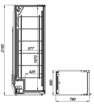 Шкаф холодильный ARKTO Max-605-Eco-L (+1..+10, с канапе) на сайте Белторгхолод