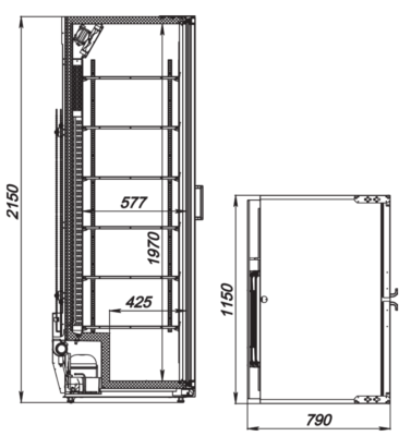 Шкаф холодильный ARKTO Max-1269-Eco-L (+1..+10, с канапе) на сайте Белторгхолод